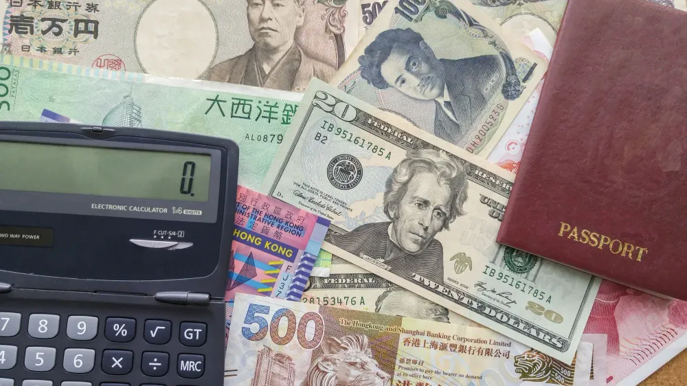 bank notes cash currency calculator